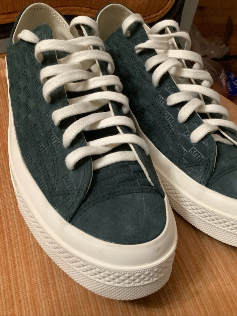 Kith x Converse Chuck Taylor All Star 70 Ox Green Scarab Monogram Pack Men's 11